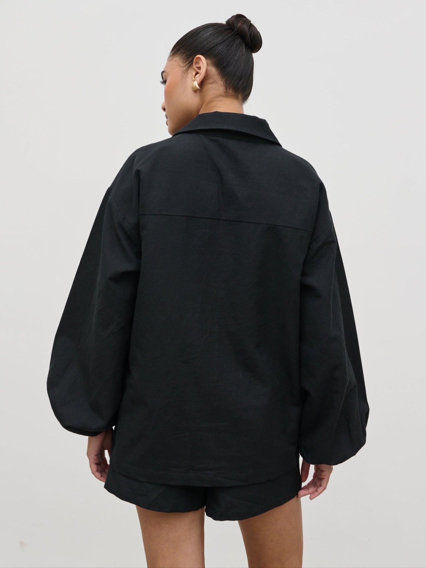 Emerson Balloon Sleeve Shirt - Black