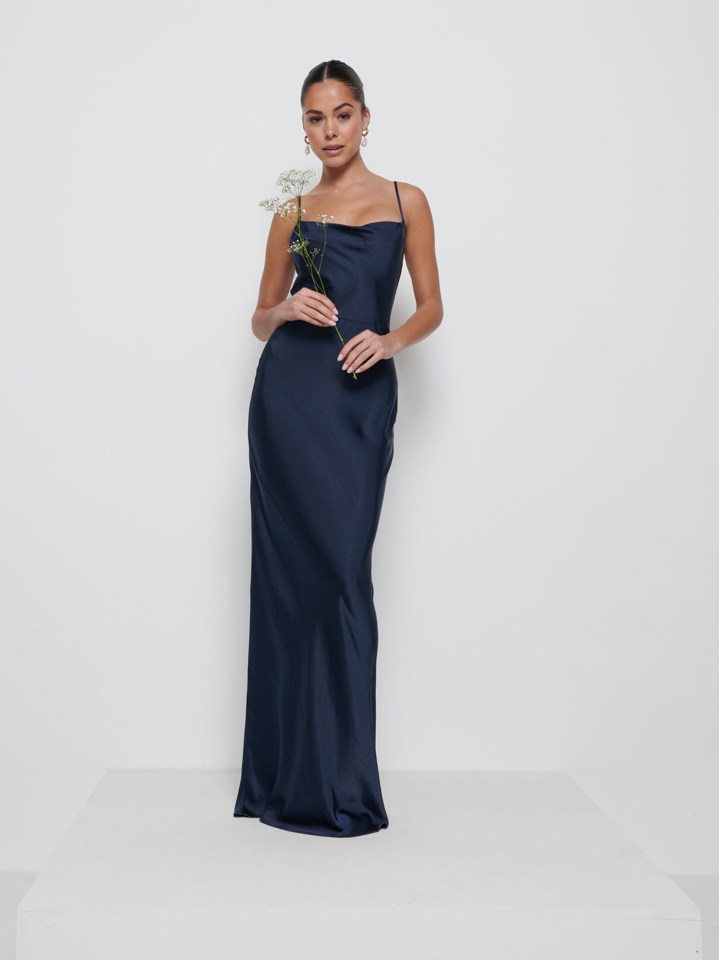 Keisha Maxi Bridesmaid Dress - Matte Navy
