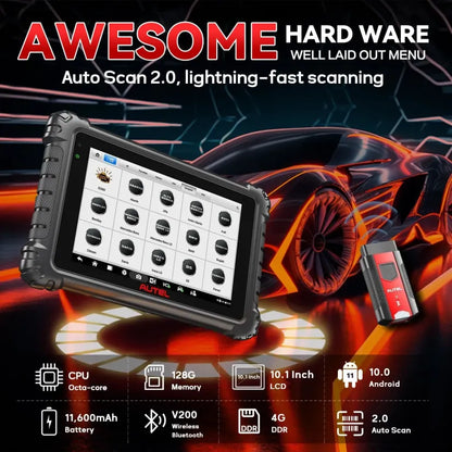 🔥[Hot sale]🔥Autel MS906MAX 2026 Pro All‑Systems Automotive Diagnostic Scanner, 3000+ Active Tests 40+ Service Functions 10 Inch OBD2 Car Scan Tool