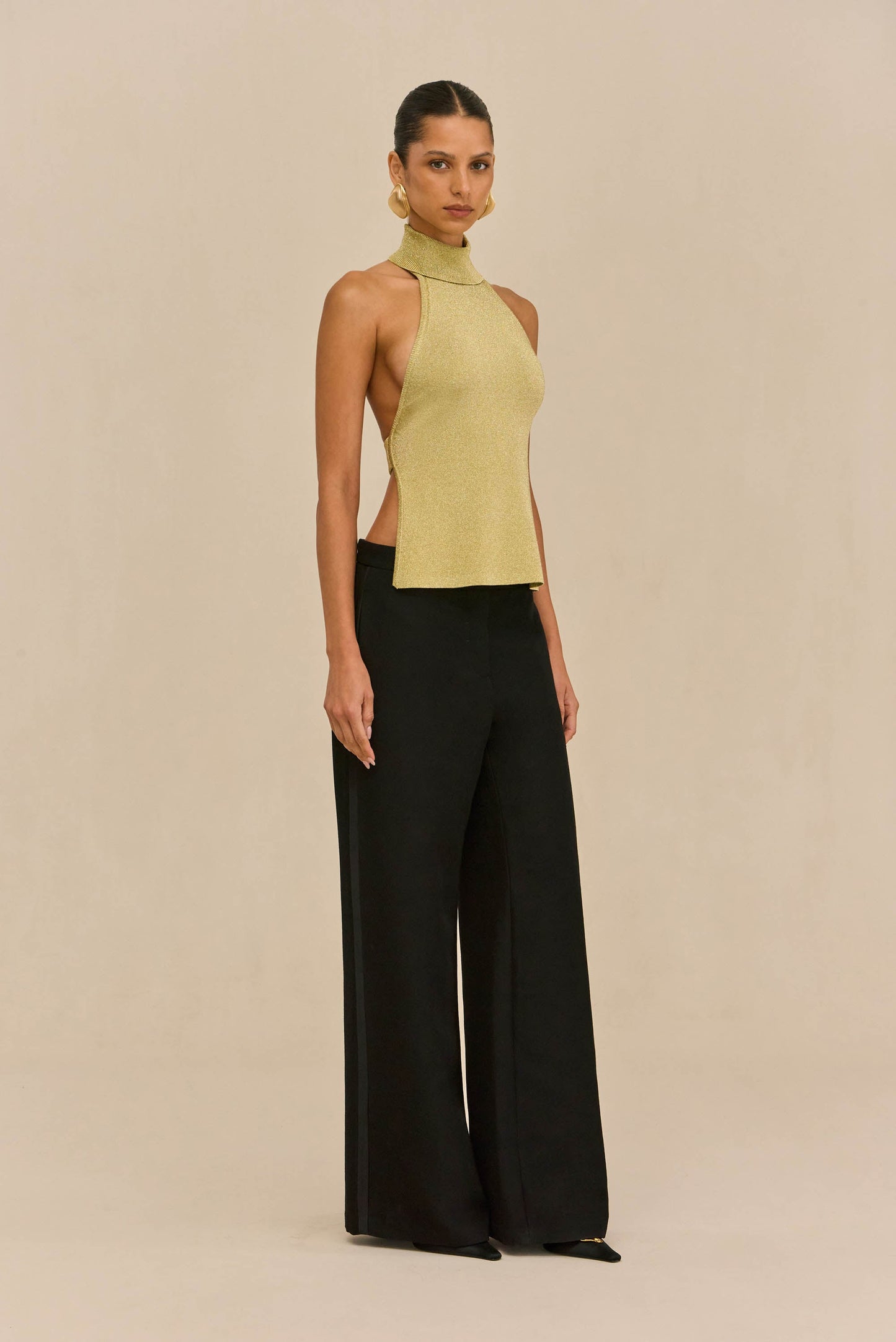 WAKE KNIT TOP - GOLD