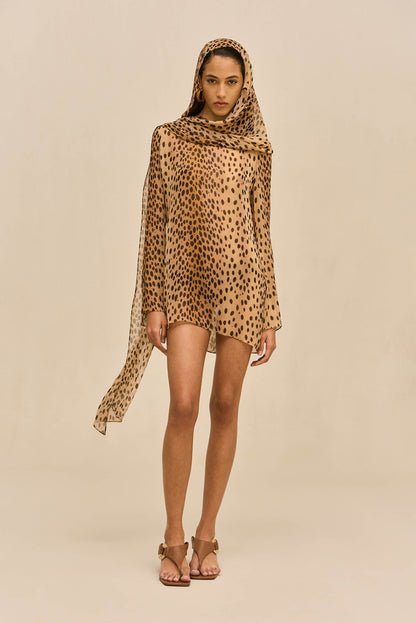 BEAUX COVER UP DRESS - CHEETAH