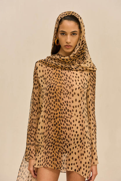 BEAUX COVER UP DRESS - CHEETAH