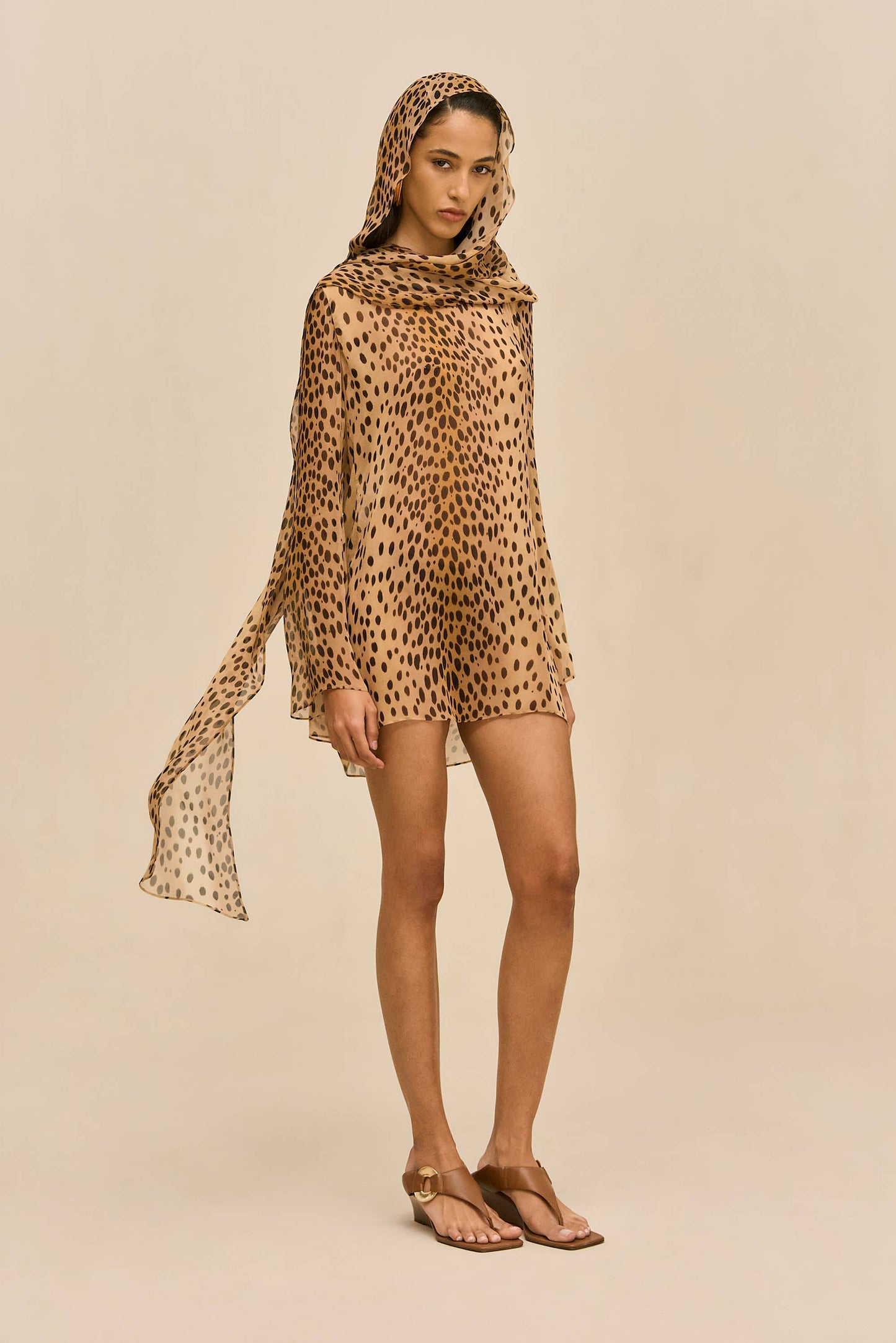 BEAUX COVER UP DRESS - CHEETAH