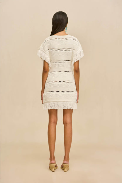 MAREN KNIT DRESS - OFF WHITE
