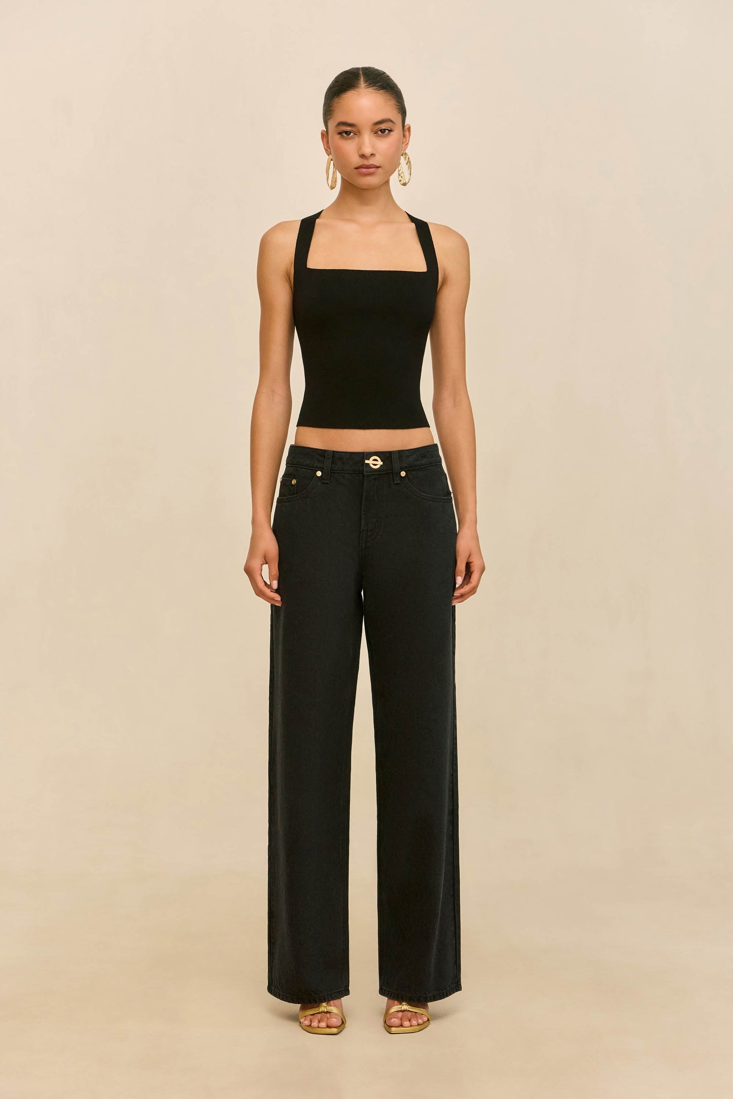CRAWFORD KNIT TOP - BLACK