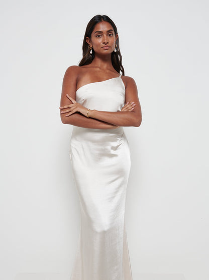 Amelia Maxi Bridesmaid Dress - Matte Champagne