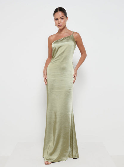Amelia Maxi Bridesmaid Dress - Matte Olive