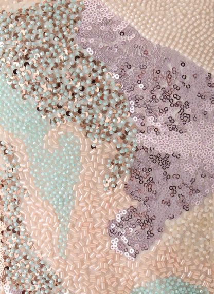 Elyna Beaded Mini Skirt - Swirl Sequin