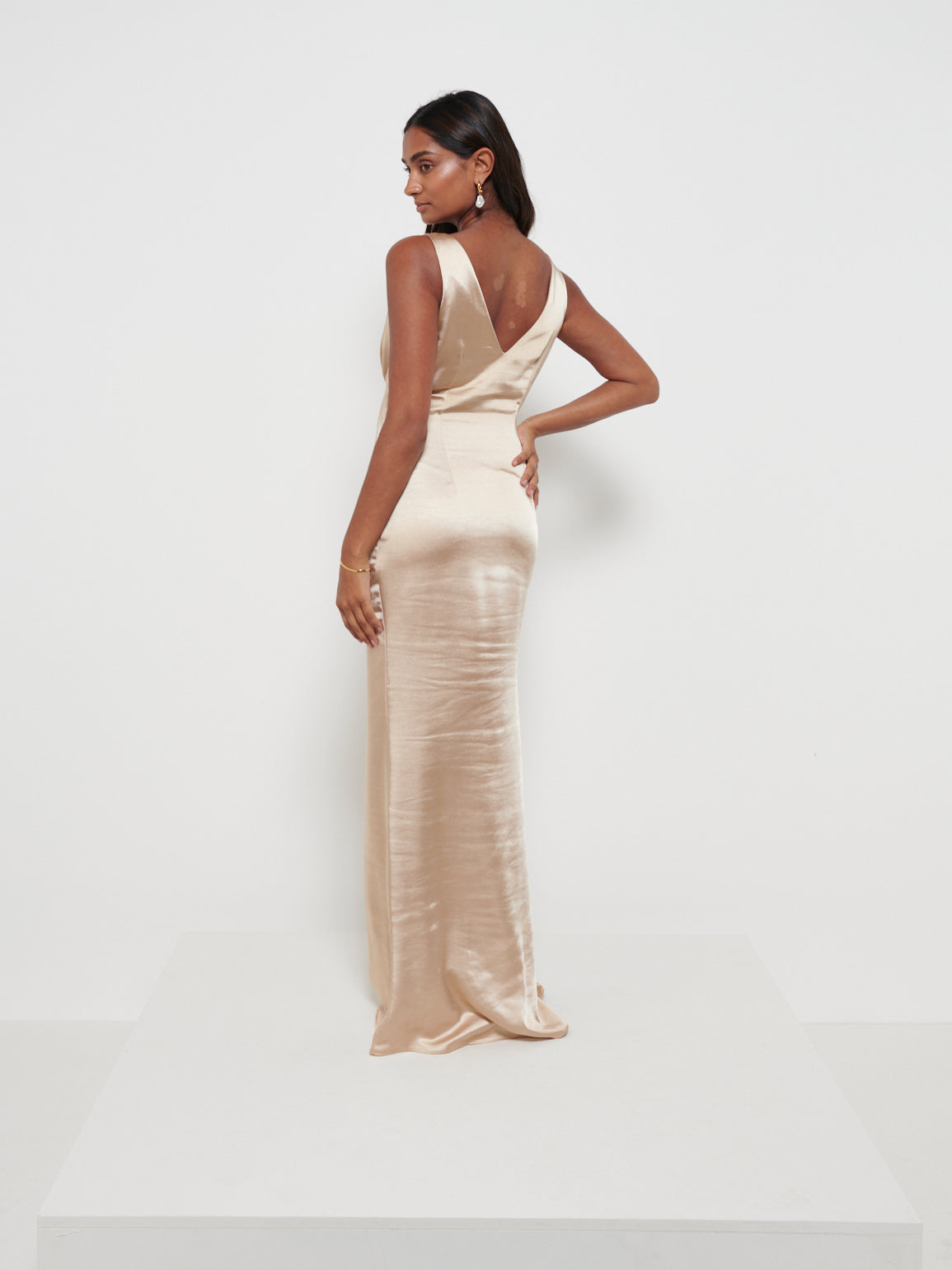 Esmee Maxi Bridesmaid Dress - Matte Bronze