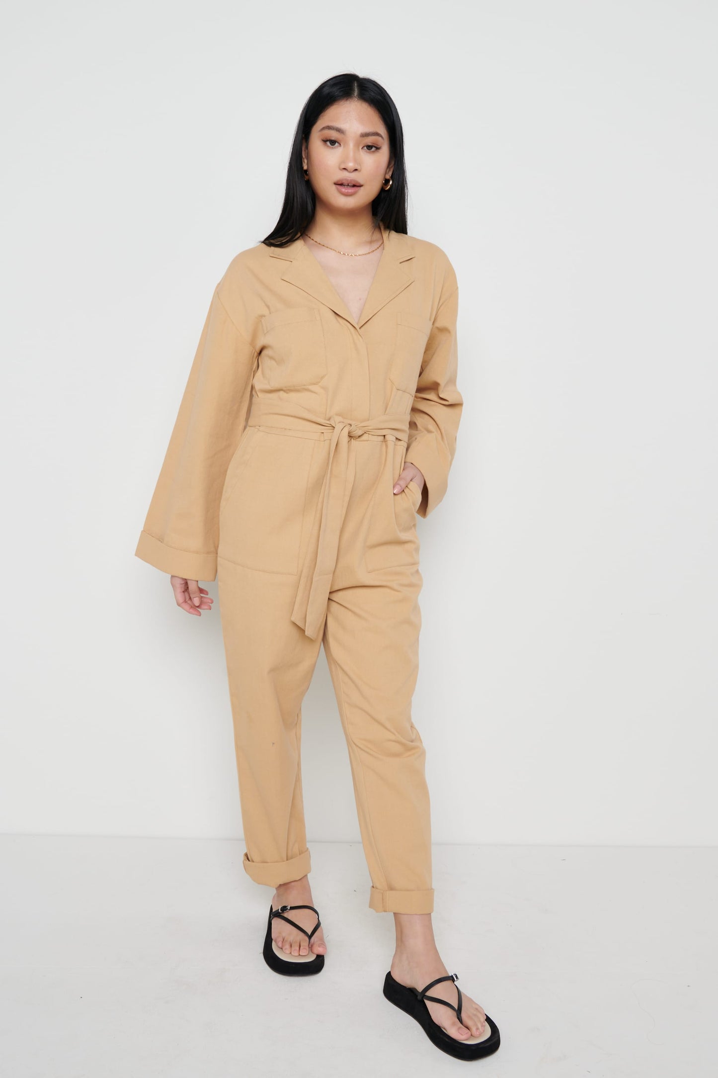 Hudson Jumpsuit- Camel