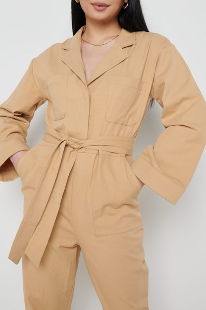 Hudson Jumpsuit- Camel