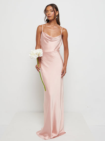 Keisha Maxi Bridesmaid Dress - Matte True Blush
