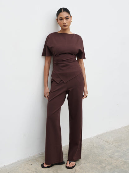 Marni Straight Leg Jersey Trousers - Brown
