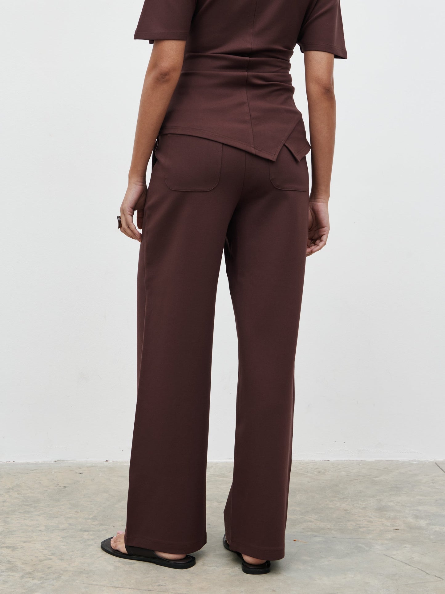 Marni Straight Leg Jersey Trousers - Brown