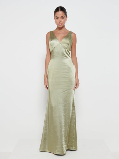 Piper Maxi Bridesmaid Dress - Matte Olive