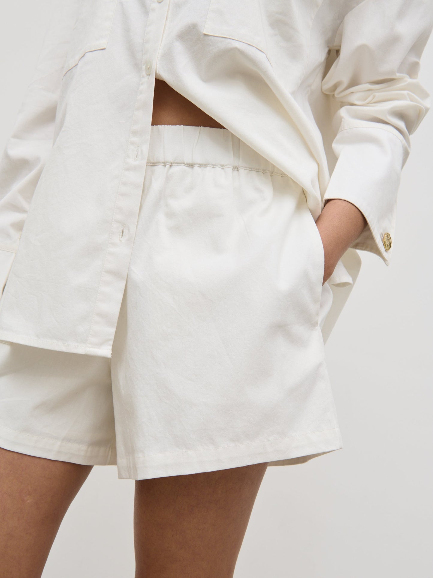 Ryleigh Cotton Shorts - White