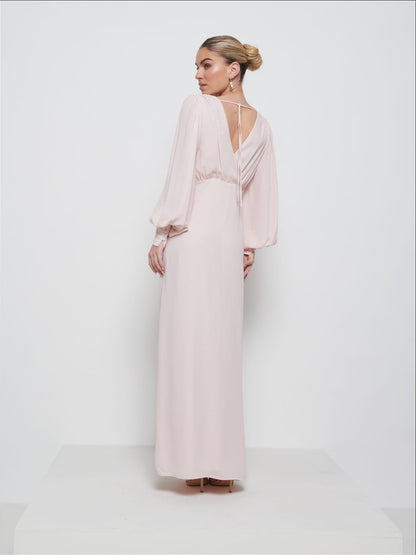 Sienna Chiffon Bridesmaid Dress - Blush