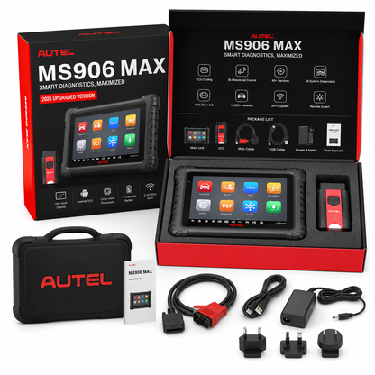 🔥[Hot sale]🔥Autel MS906MAX 2026 Pro All‑Systems Automotive Diagnostic Scanner, 3000+ Active Tests 40+ Service Functions 10 Inch OBD2 Car Scan Tool