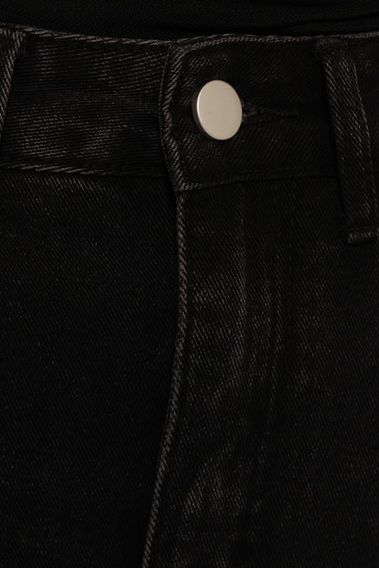 Dana Denim Midi Skirt - Black Wash