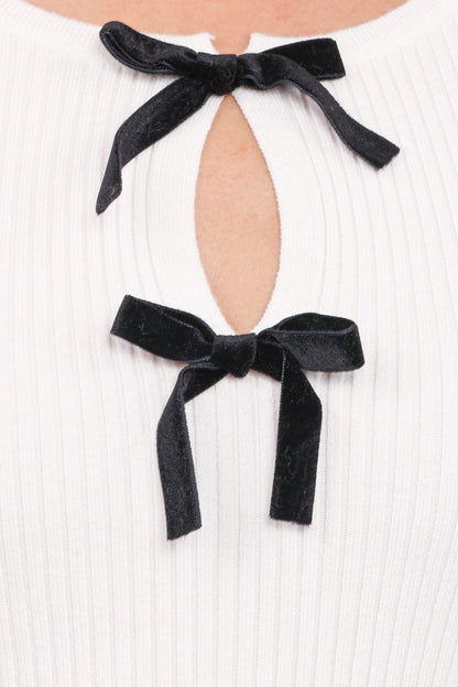 Elba Knit Top - White
