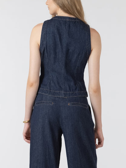 BLACK TAPE Button Front Denim Vest